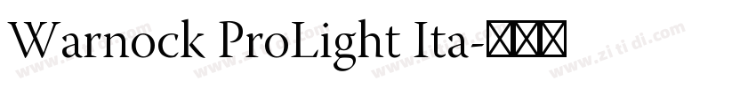 Warnock ProLight Ita字体转换